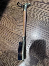 Vintage Brass Eagle Head Shoe Brush 14" with Hanging Handle