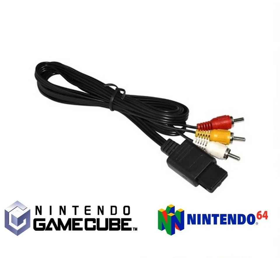 Cable video pour consoles Nintendo 64 snes gamecube cordon RCA