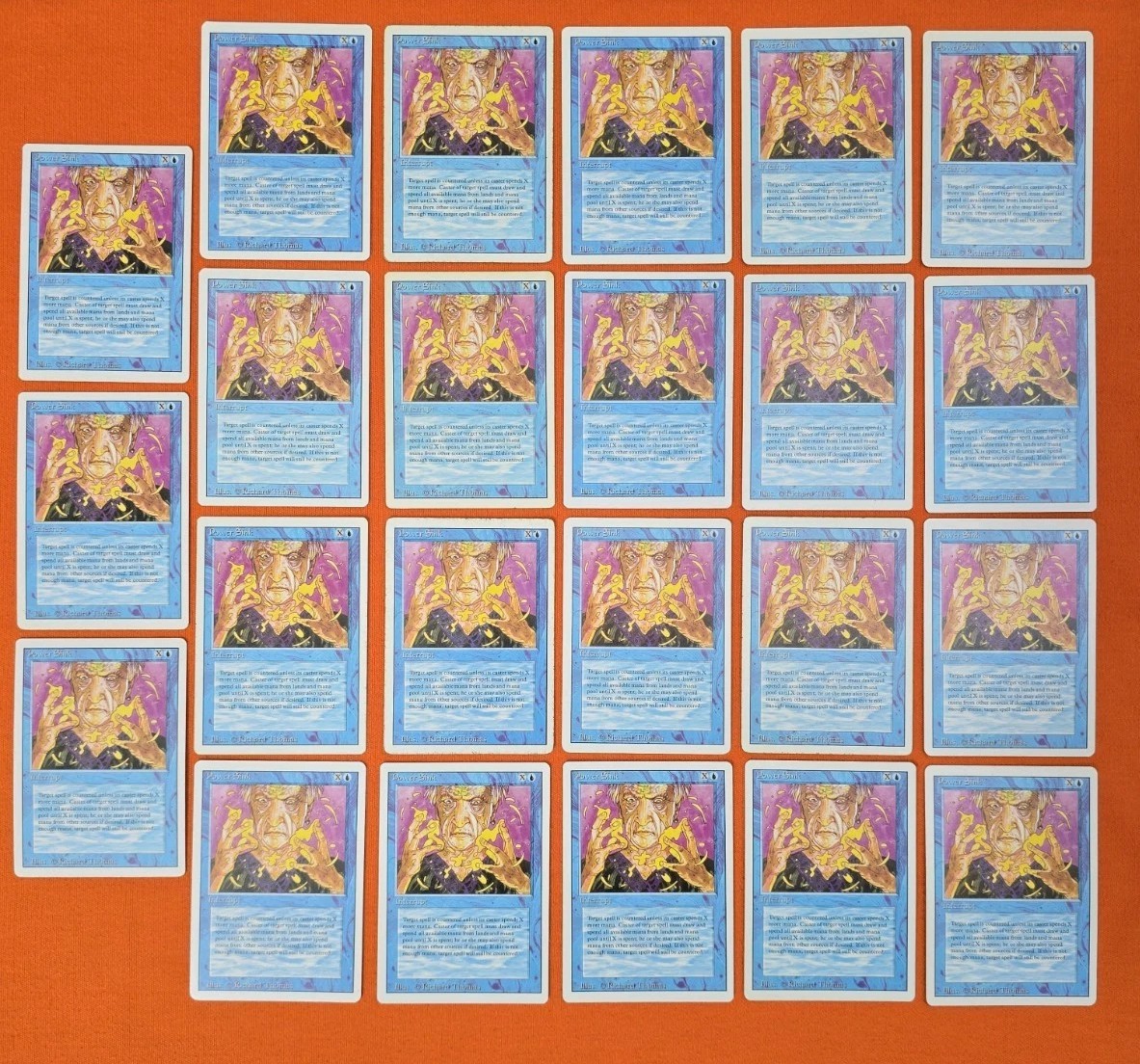🔵 (23 CARD LOT) 1994 MAGIC THE GATHERING POWER SINK REVISED 3RD EDITION PLAYED