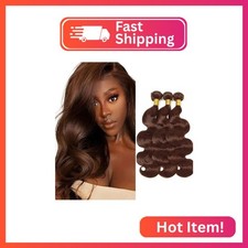 Brown Bundles Human Hair 4 Body Wave Bundles 16 18 20 Inch Unprocessed Virgin C