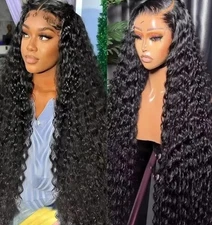 30 Inch Black Wet Wavy Wig