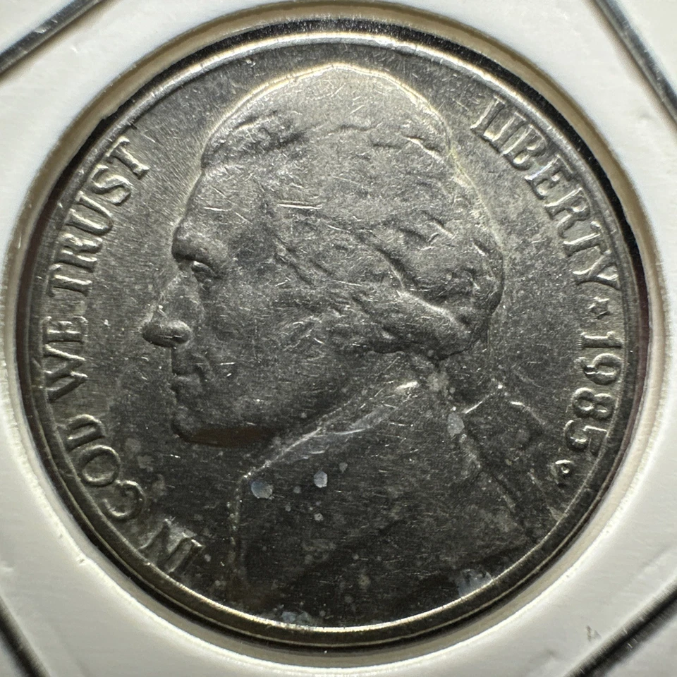 1985 P Error Jefferson Nickel. DDO/DDR. Multiple Errors - Image 3 of 4