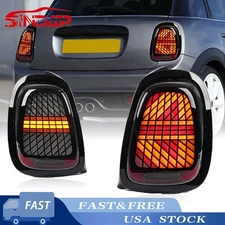 SINDAR Smoke LED Tail Lights Assembly For 2014-2024 Mini Cooper F55 F56 F57 Pair