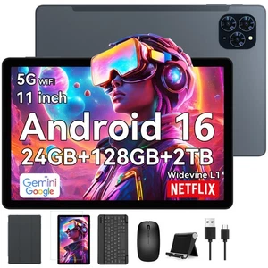 TABWEE T90 WiFi Tablet 11" Andriod 16 24GB+128GB 8000mAh Gemini AI Octa Core