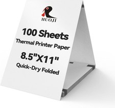 Inkless Printer Paper 8.5 X 11, US Letter Size Thermal Printer Paper, 100 Sheet
