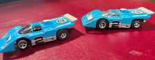 Vintage Aurora AFX Ferrari 512M 2 Blue White White And Blue Ferrari ,2 Cars