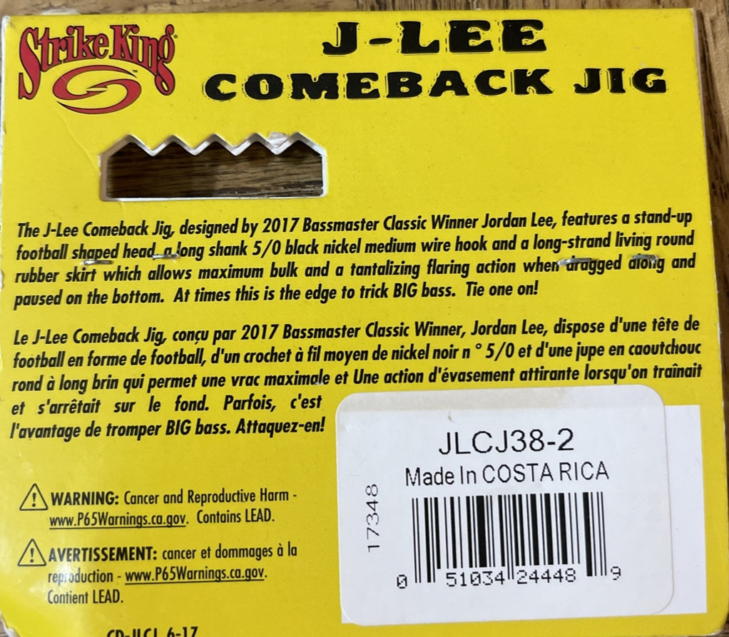 Strike King JICJ38-2 J-Lee Comeback Jig 3/8 Oz-Brand New-SHIPS N 24 HOURS - Image 2