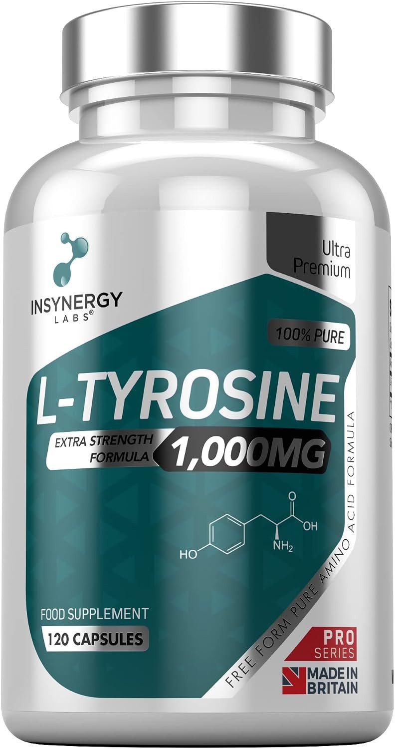 Insynergy Labs L-Tyrosine Ultra Premium Grade | L Tyrosine 1,000Mg Highest Strength In The Uk | 120 Vegan Capsules 2X Strength Tyrosine - Image 3