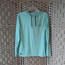 Vineyard Vines Performance Hoodie Long Sleeve Teal Whale Logo XS Sporty Coastal