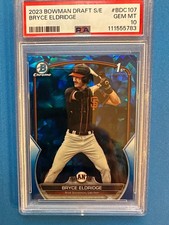 2023 Bowman Chrome 1st - Bryce Eldridge - Sapphire Rookie card #BDC107  PSA 10