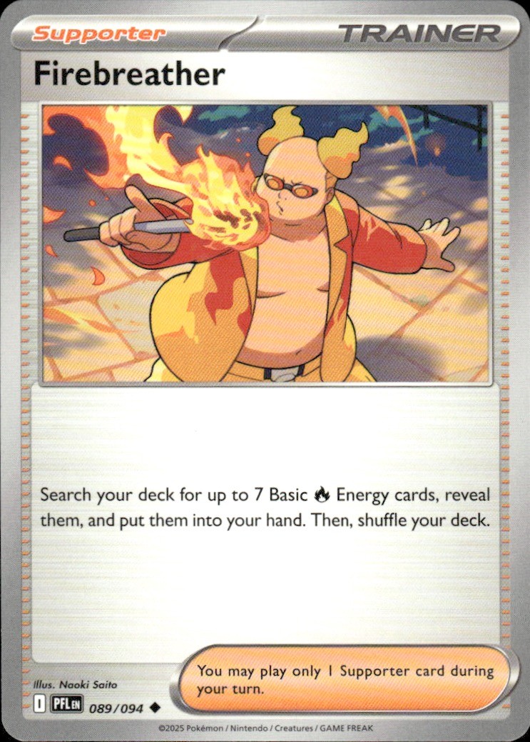 Firebreather 089/094 Uncommon Phantasmal Flames Pokemon Near Mint
