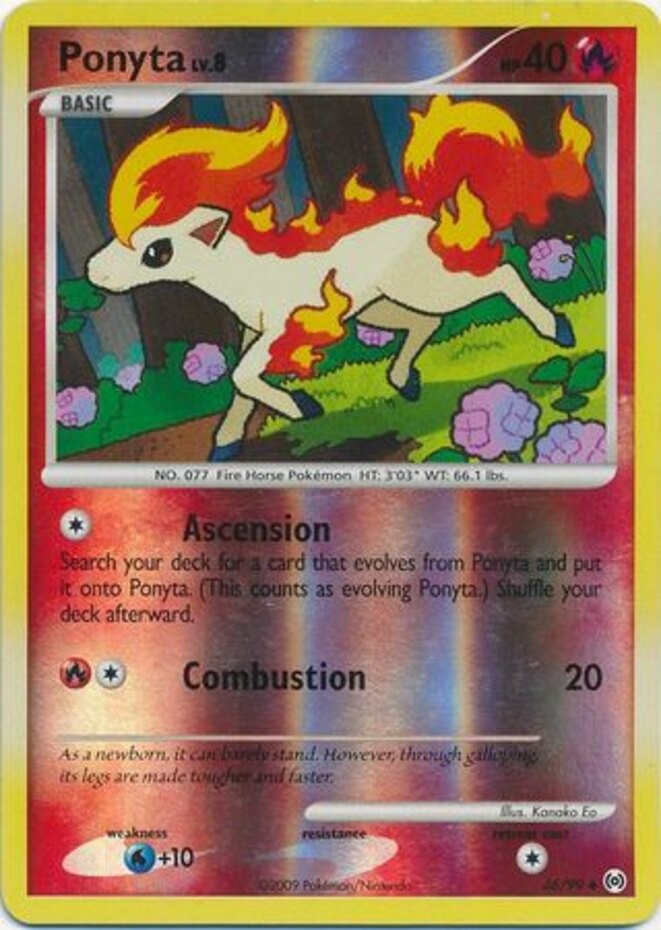 Ponyta - 46/99 - Uncommon - Reverse Holo PL/MP, English Pokemon Arceus