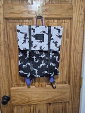 Burton backpack , black, white and purple Size 16" x 13"