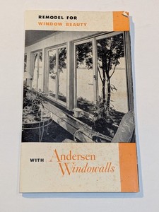 Vintage 1950s Andersen Windowalls Brochure Remodel Window Beauty Mid-Century