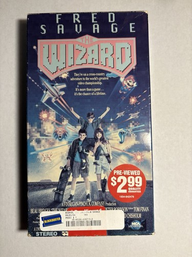 The Wizard VHS Tape Nintendo Movie Fred Savage 1989 Blockbuster SEE PICS