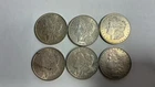 MORGAN SILVER DOLLAR COINS  LOT OF 6  XF/AU NICE ORIGINAL COINS SEE PICTURES
