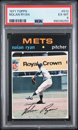 1971 Topps #513 Nolan Ryan PSA 6 Maybe PSA 7 Near Mint Vintage New York Mets HOF
