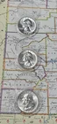 3 coin lot - 90% Silver Washington Quarter UNCirculated "OVER 1/2 Oz Silver"