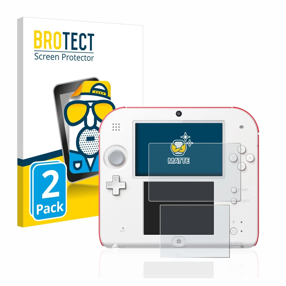 2 Pièces Anti-Reflets Protection Ecran pour Nintendo 2DS Film Protecteur Mat - Photo 1/4