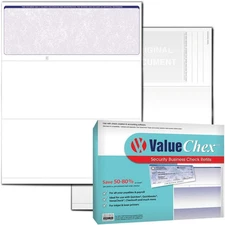VersaCheck ValueChex Blank Check Paper Form #1000 Business Voucher Check on Top