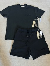 Fear of God Essentials Black Tee  Shorts Set  Matching Streetwear Outfit NWT