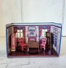 Antique 1920s DINING ROOM Marx Tin Lithograph NEWLYWED Series Vintage Toy