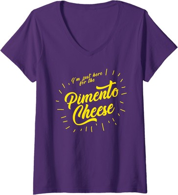 Im Just Here For The Pimento Cheese Funny Golf Funny Ladies' V-Neck Tshirt