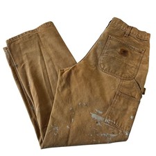 Carhartt Distressed Original Dungaree Fit Men's Work Pants Size 32X32