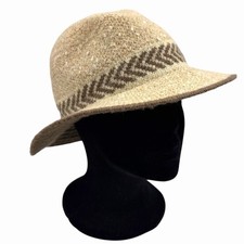 VINTAGE 1970s 1980s BETMAR ITALY WOOL BLEND HAT RETRO BOHO TEXTURED ZIG ZAG