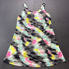 Ideology Womens Multicolor Sleeveless Athletic Dress With Built-In Shorts Size L