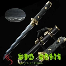 Japan T10 Steel W Clay Tempered Sharp Blade Battle Ready Cold Frost Short Sword