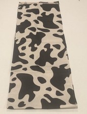 2 PCS Cow Print Table Runner 71 x 13 Black and White