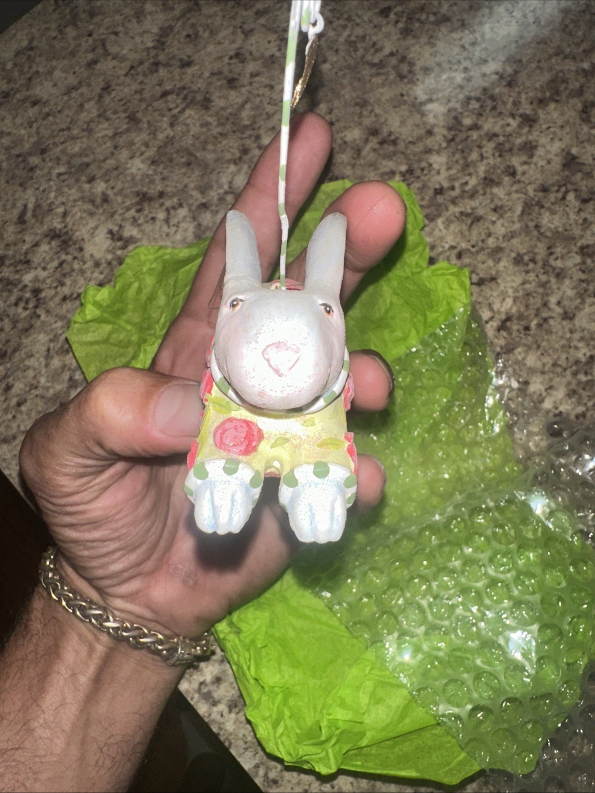 Krinkles Patience Brewster Joyful Rabbit Christmas Ornament