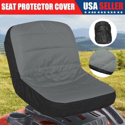 #ad #ad Universal Riding Lawn Mower Tractor Seat Cover Padded Comfort Pad Storage Gray $15.99