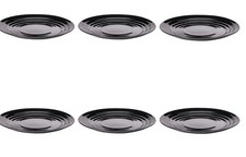 IKEA Black Dinnerware Bowl Plate Crockery Round Dinner Set Tableware 6 12 18 Pcs