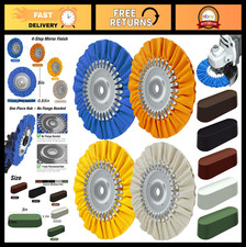 8" Airway Buffing Wheel Kit - 9Pcs Aluminum Polishing Wheels, 5/8" Arbor, Mirror