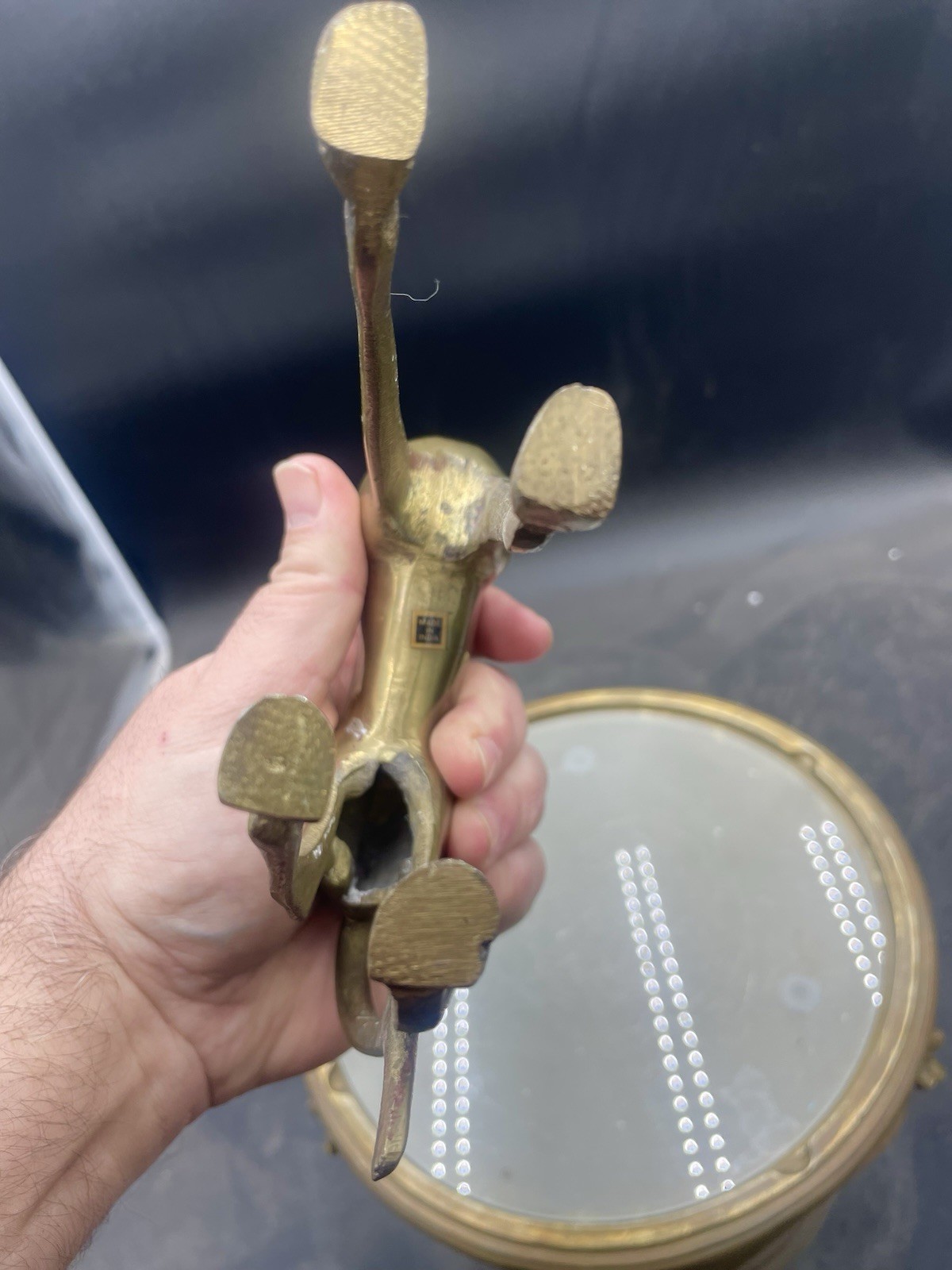 Vintage Large 18.5” Brass Giraffe Figurine, Made In India