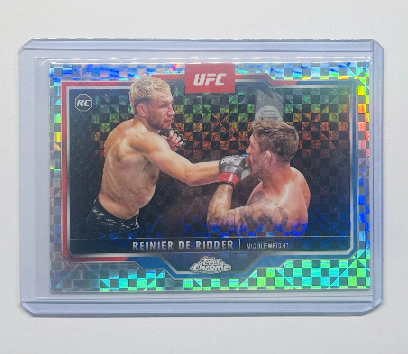 2025 Topps Chrome UFC - Reinier de Ridder #185 X-Fractor (RC)