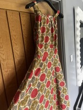 Tea Dress UK 10 multi coloured fully lined tie waist by LOUCHE