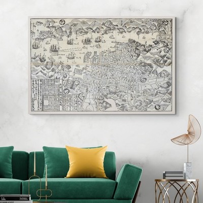 1778 Map of Nagasaki Japan   Edo Period Harbor, City & Trade Port