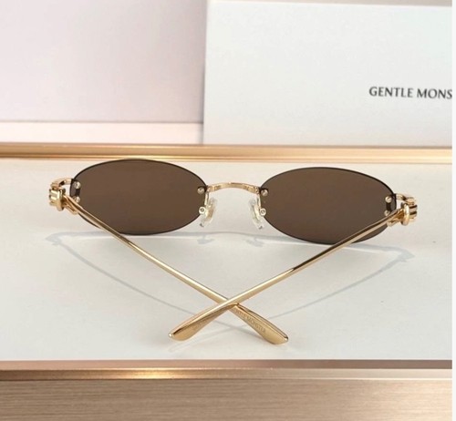 sunglasses Gentle Monster Oval Sunglasses – Brown Lenses with Gold-Tone Metal De