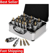 Upgrade 14-Piece Heavy-Duty Tungsten Carbide Hole Saw Kit for Precision Drilling