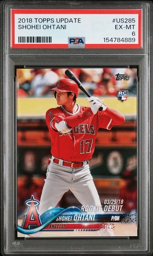 2018 TOPPS UPDATE #US285 SHOHEI OHTANI ROOKIE RC PSA 6