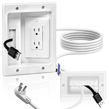 Nearza in Wall Cable Management Kit Recessed Outlet Hide TV Wires Behind the Wal