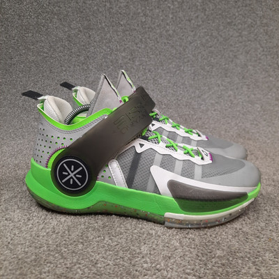 Li-Ning Wade Fission 7 Basketball Shoes Grey Light Green Men Size 10 Dwayne Wade