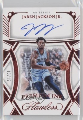 2023 Panini Flawless Premium Ink Ruby 13/15 Jaren Jackson Jr #PI-JJJ Auto 19fe