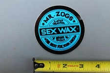 Mr Zog's Sex Wax Surfboard Teal Turqouise Green 80's V1a Vintage Surfing STICKER