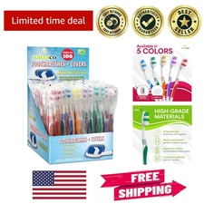 Eco-Friendly Bulk Toothbrush Set - 100 Colorful, Ergonomic Handles for All Ages