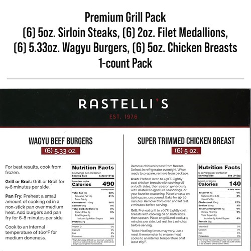 Memorial Day Grilling Meat Pack Steaks Burgers Chicken Breasts 6.5 Lbs 24 Count - Picture 4 of 6