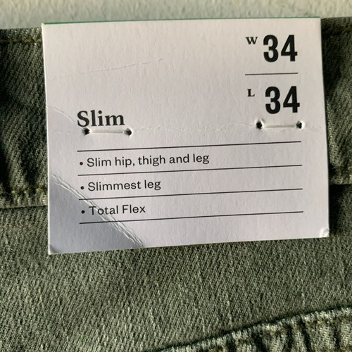 Goodfellow & Co Herren Total Flex Slim Jeans 34Wx34L Olivgrün Stretch Denim - Bild 7 von 14